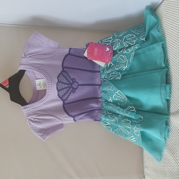 Disney Princess Toddler Girl Size 2T Ariel Cosplay Dress Little Mermaid - Picture 2 of 3